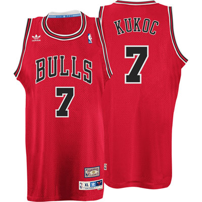 Men's  toni kukoc chicago bulls red road jersey